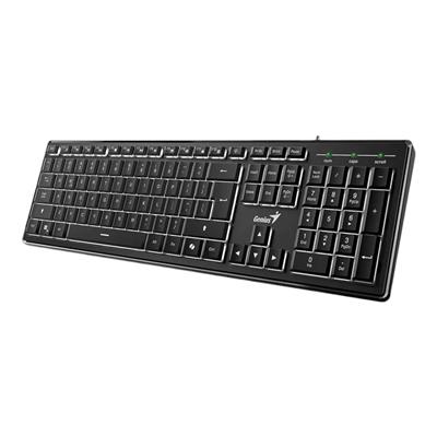 Teclado Genius Slimstar 820 Retroiluminado Black USB