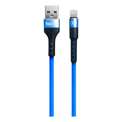 Cable Foxbox Round USB a Lightning Azul 1m