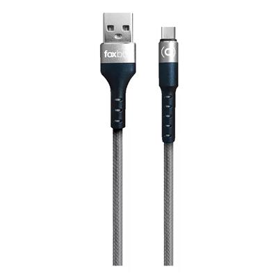 Cable Foxbox Round USB a Type-c Gris 2m